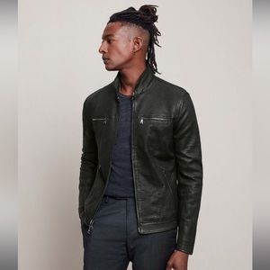John Varvatos Textured Stretch Racer Jacket. EU 52